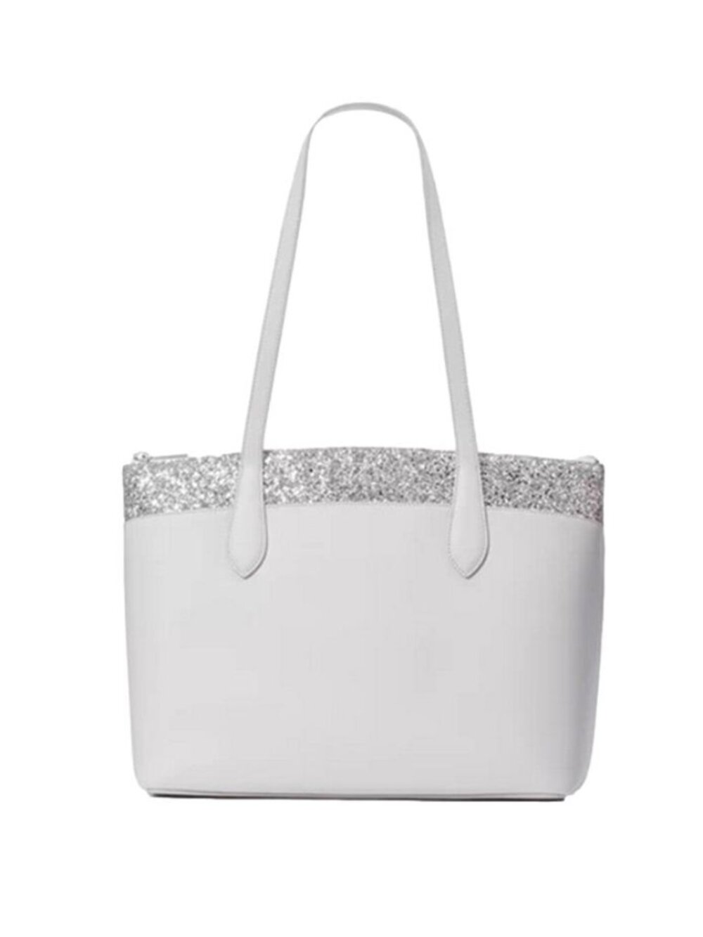 Kate Spade New York Flash Glitter Tote Grey Silver NWT